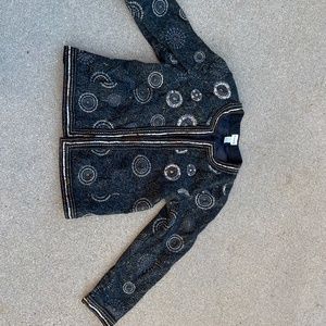 Chicos size 2 black beaded jacket